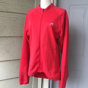 RARE! Adidas Red Athlete Jacket with Back Pockets